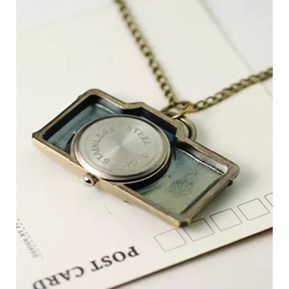 Camera Watch Necklace NEW Pocket Watch Vintage Photographer Gift - Picture 5 of 5
